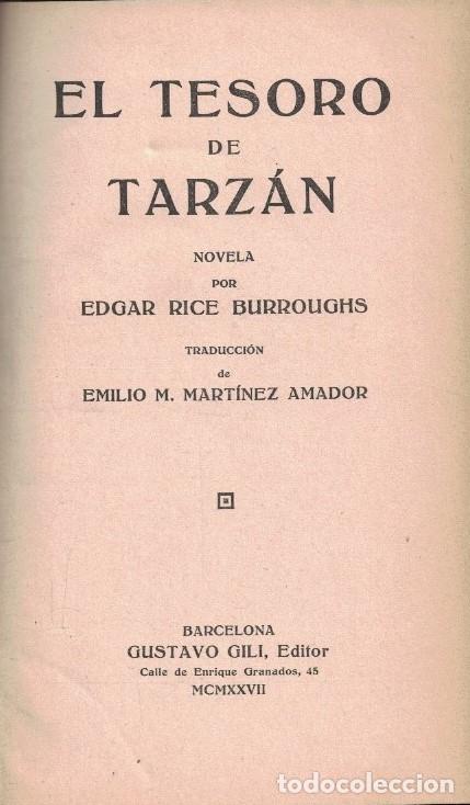 Libros: EL TESORO DE TARZ&Aacute;N. - Rice Burroughs. Edgar, - Foto 1
