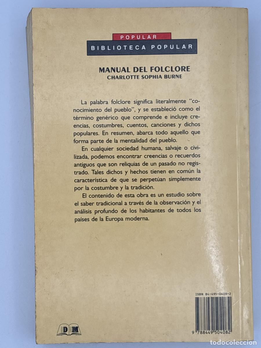 Libros: Manual del folklore - Burne, Charlotte Sophia - Foto 2
