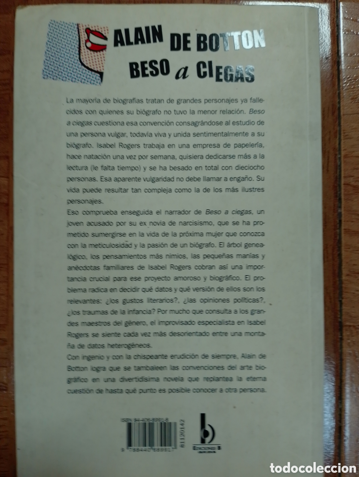 Libros: Beso a ciegas - Alain De Botton - Foto 2