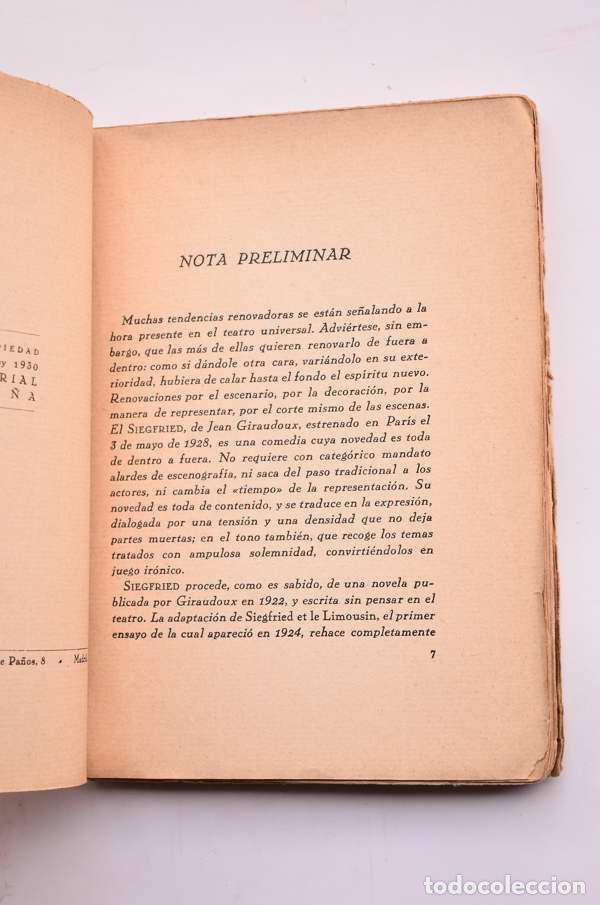 Libros: Siegfried. Pieza en cuatro actos - GIRAUDOUX, Jean - Foto 3