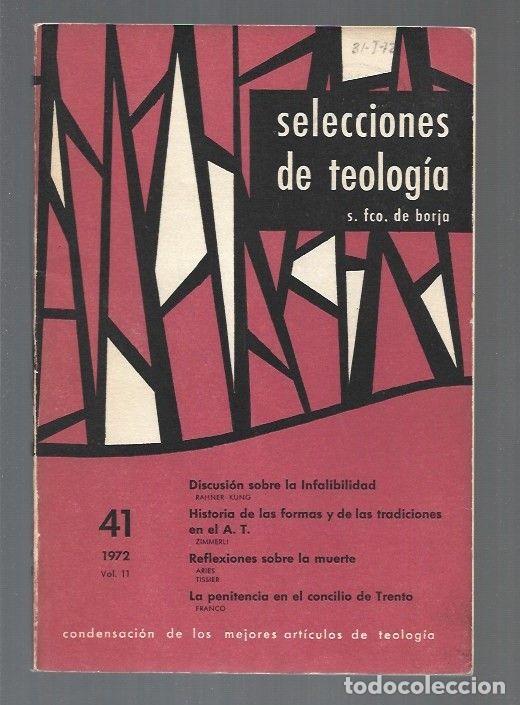 Libros: SELECCIONES DE TELOGIA. NUMERO 41 - VARIOS - Foto 1