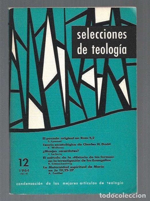 Libros: SELECCIONES DE TELOGIA. NUMERO 12 - VARIOS - Foto 1