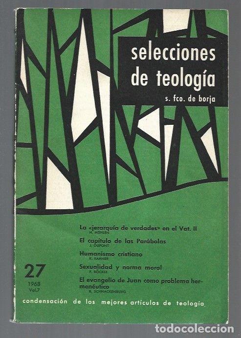 Libros: SELECCIONES DE TELOGIA. NUMERO 27 - VARIOS - Foto 1