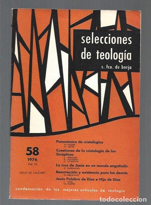 Libros: SELECCIONES DE TELOGIA. NUMERO 58 - VARIOS - Foto 1