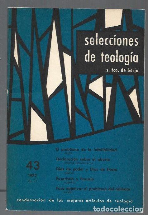 Libros: SELECCIONES DE TELOGIA. NUMERO 43 - VARIOS - Foto 1