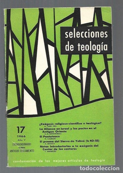 Libros: SELECCIONES DE TELOGIA. NUMERO 17 - VARIOS - Foto 1