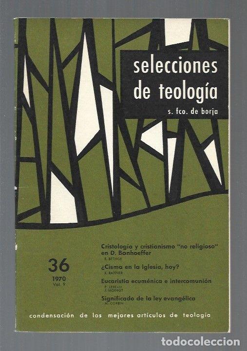 Libros: SELECCIONES DE TELOGIA. NUMERO 36 - VARIOS - Foto 1