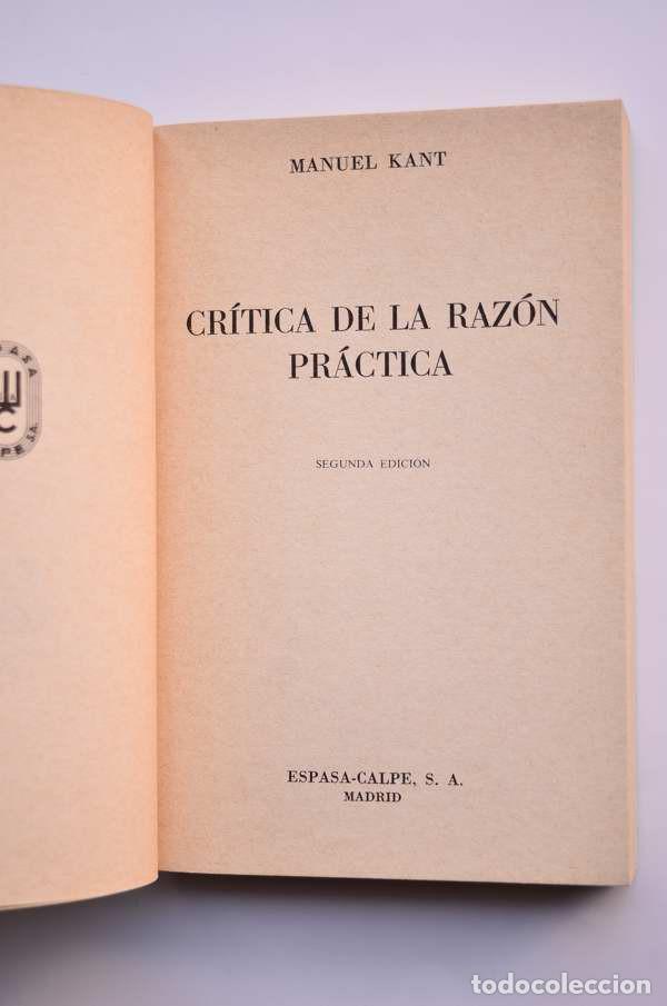 Libros: Cr&iacute;tica de la raz&oacute;n pr&aacute;ctica - KANT, Immanuel - Foto 2