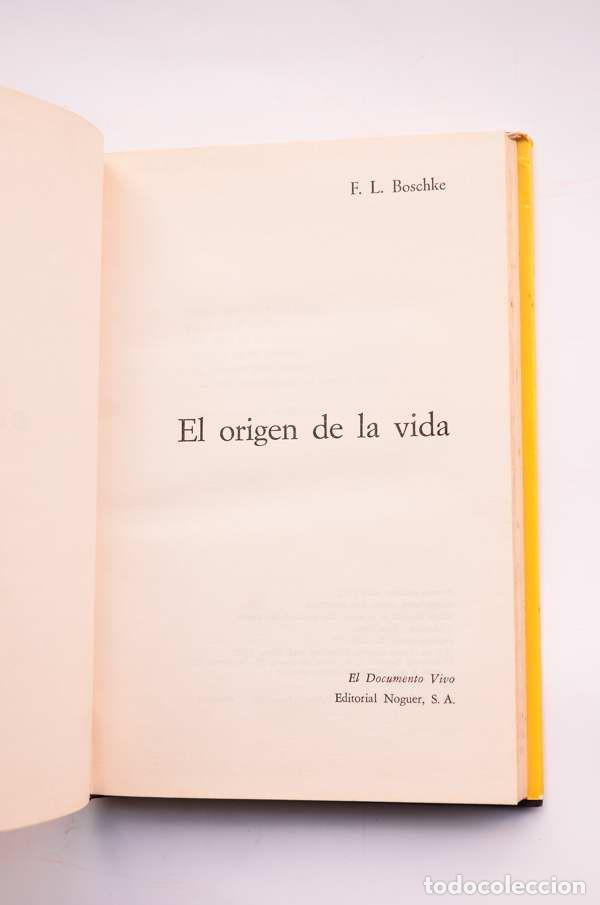 Libros: El origen de la vida - BOSCHKE, F. L. - Foto 3