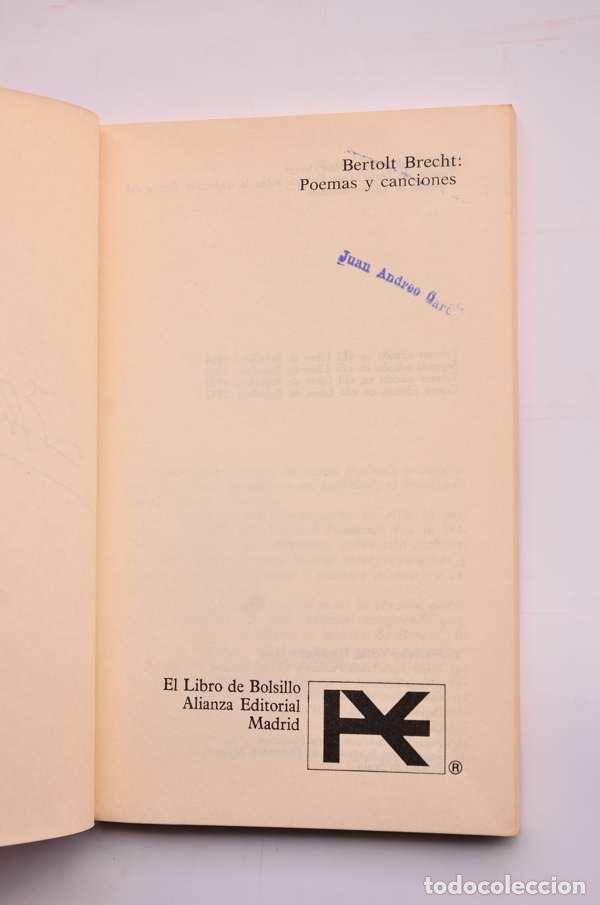 Libros: Poemas y canciones - BRECHT, Bertolt - Foto 2