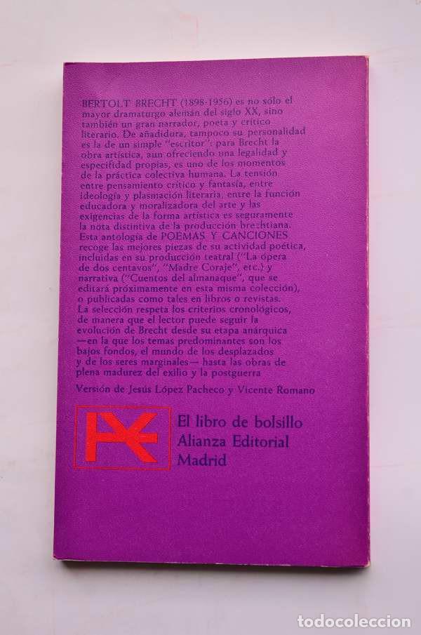Libros: Poemas y canciones - BRECHT, Bertolt - Foto 4