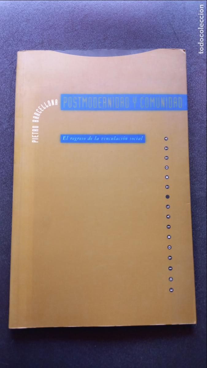 Libros: Pietro Barcellona - Postmodernidad y comunidad - Foto 1