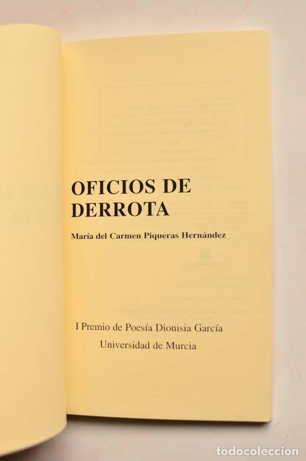 Libros: Oficios de derrota - PIQUERAS HERN&Aacute;NDEZ, Mar&iacute;a del Carmen - Foto 2