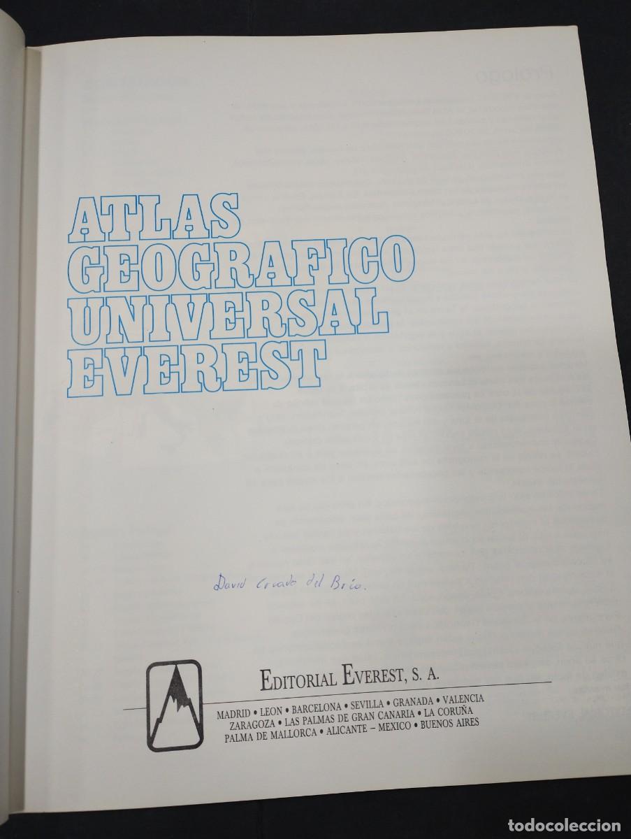 Libros: Atlas Geogr&aacute;fico Universal Everest. Le&oacute;n, 1991. - Foto 2