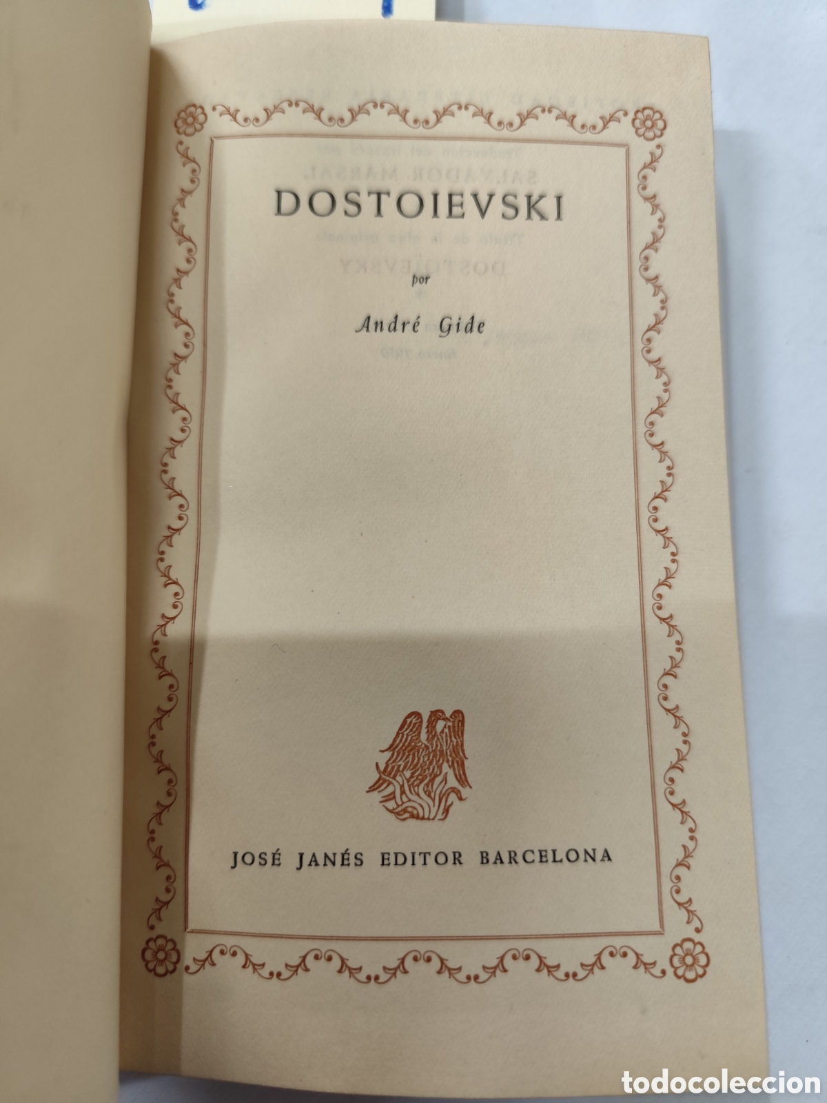 Libros: DOSTOIEVSKI. 1&ordm; Edici&oacute;n. A&ntilde;o 1950 - GIDE,Andr&eacute; - Foto 3