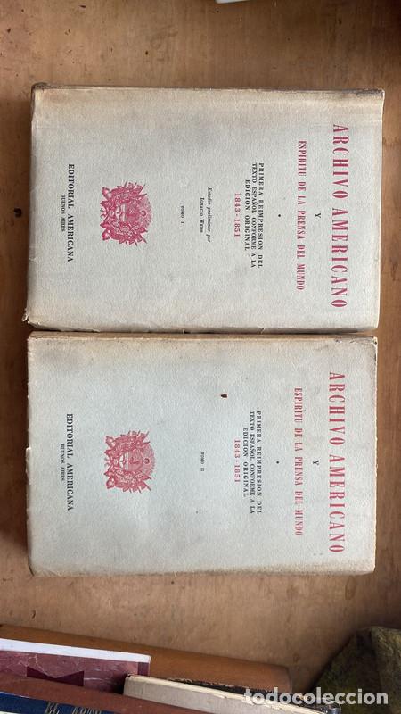 books: Archivo americano y espiritu de la prensa del mundo. Primera reimpresion del texto espa&ntilde;ol conforme