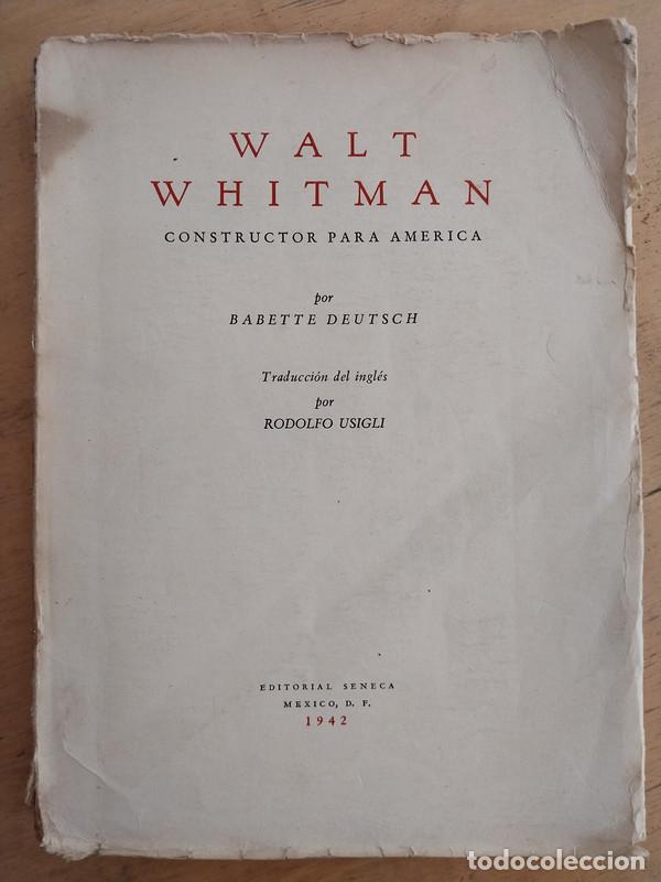 Libros: constructor para America, Walt Whitman - Babette Deutsch - Foto 1