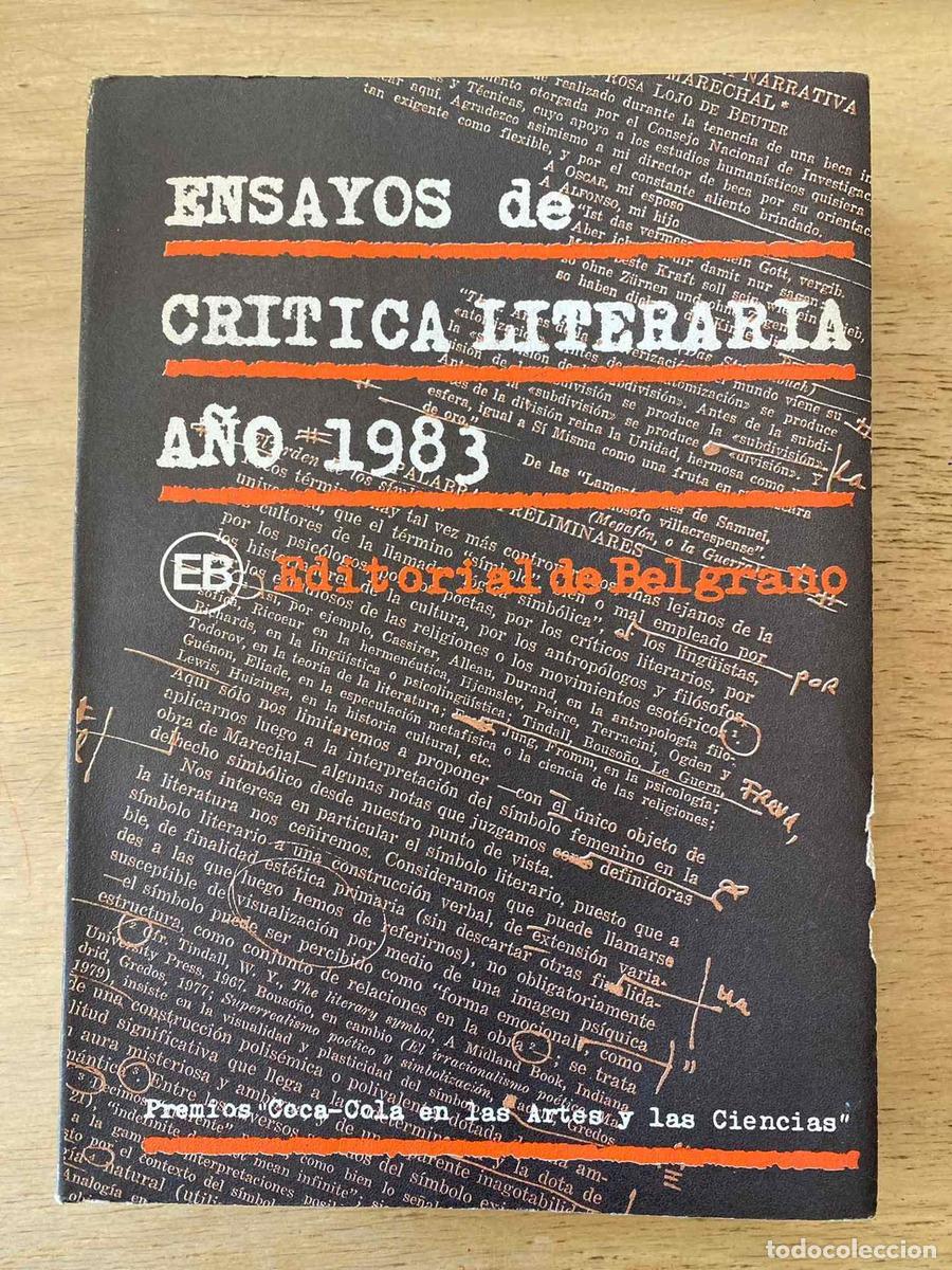 Livres: Ensayos de critica literaria a&ntilde;o 1983 - Lojo de Beuter; Arostegui; Camblong; Herrera; Pi&ntilde;a
