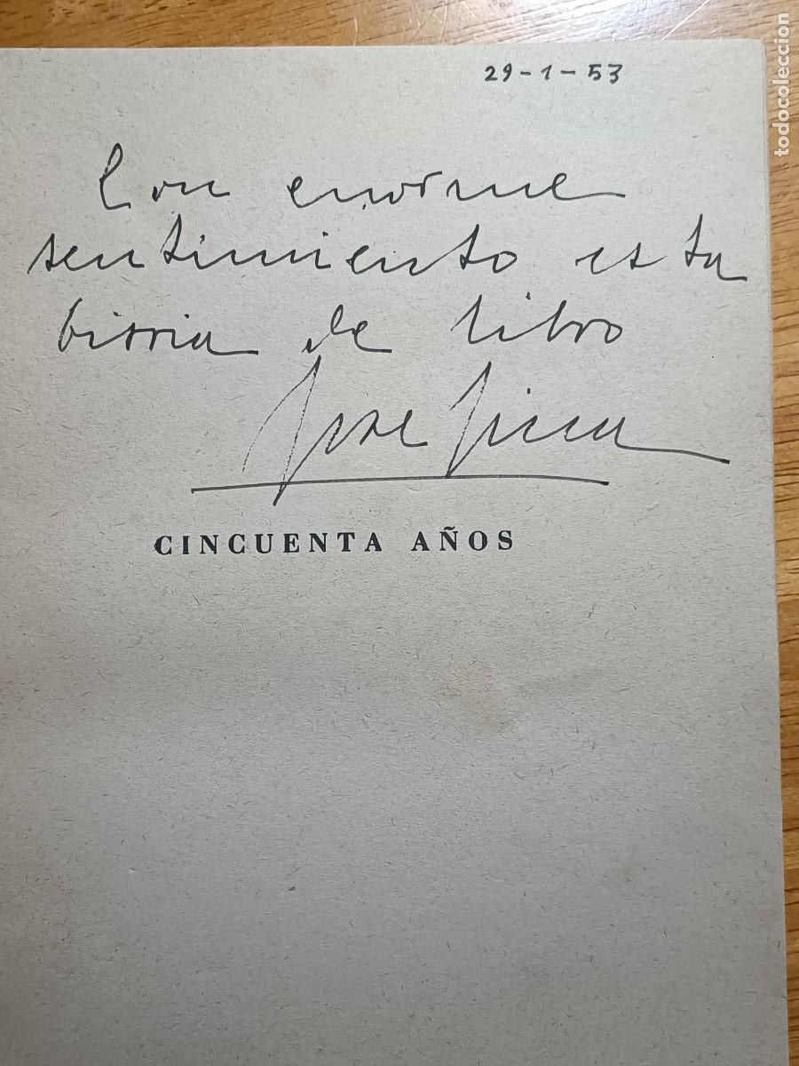 Libros: CINCUENTA A&Ntilde;OS. - COSSIO, Francisco de. - Foto 1