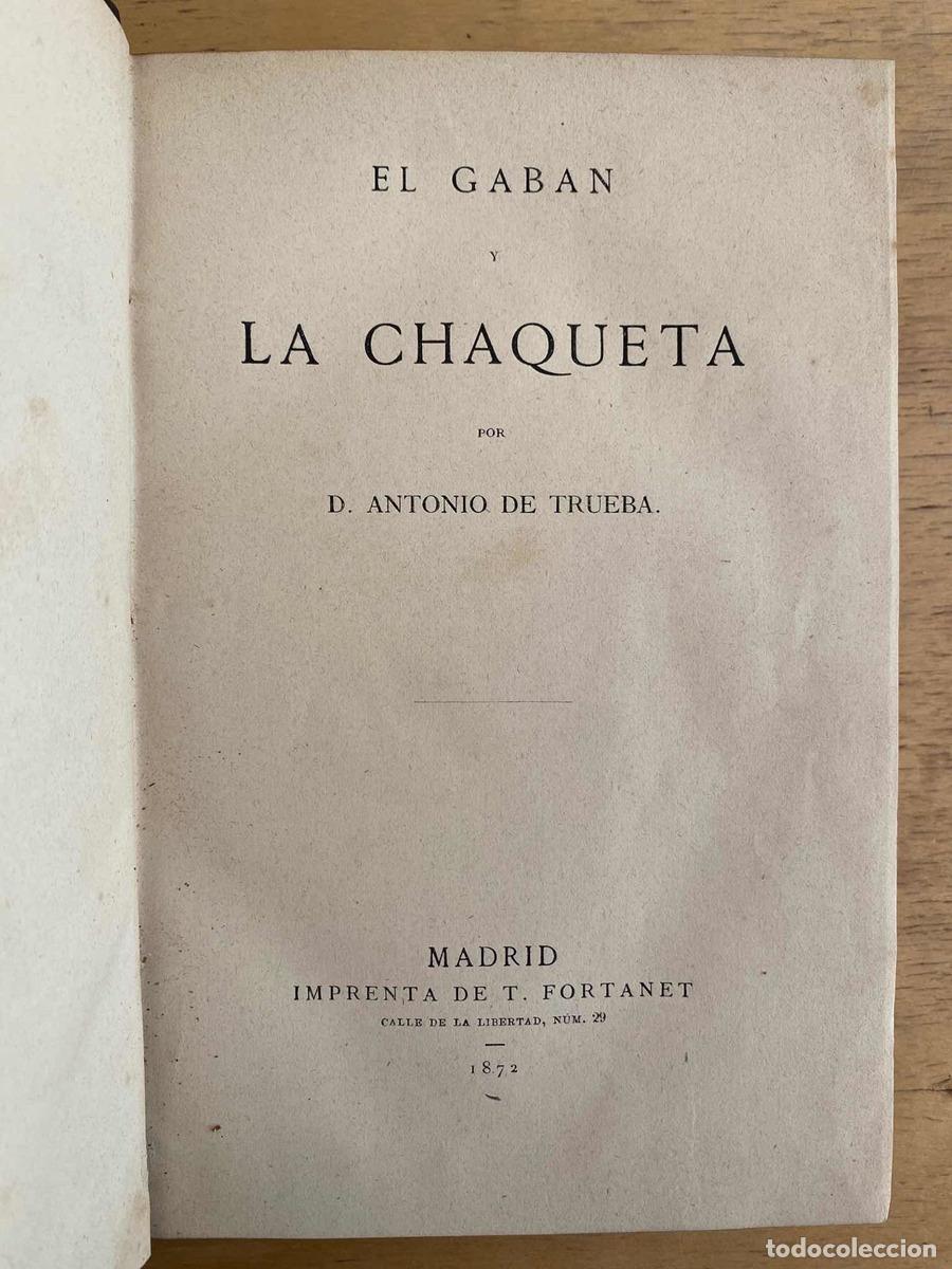 Libros: El gaban y la chaqueta - Antonio De Trueba - Foto 1