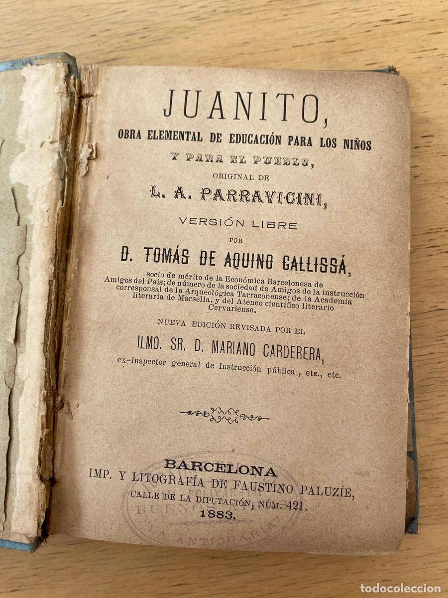 books: Juanito, Obra elemental de educacion para los ni&ntilde;os y para el pueblo. - D. Tomas De Aquino Gallissa