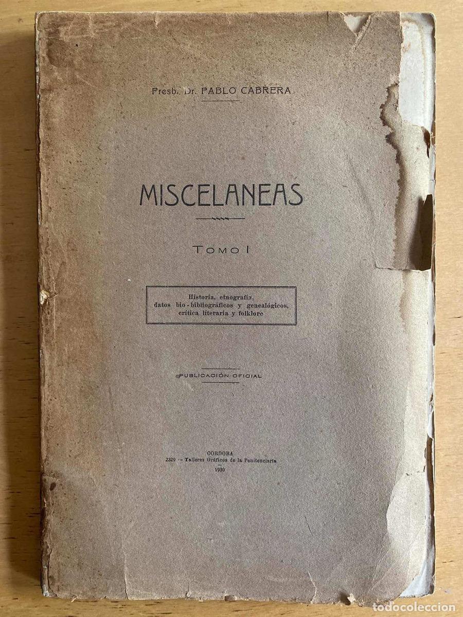 Libros: Miscelaneas. Tomo i - Cabrera Pablo - Foto 1
