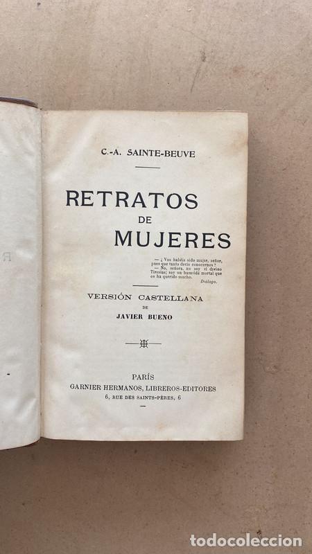 Libros: Retratos de mujeres - Sainte Beuve - Foto 1