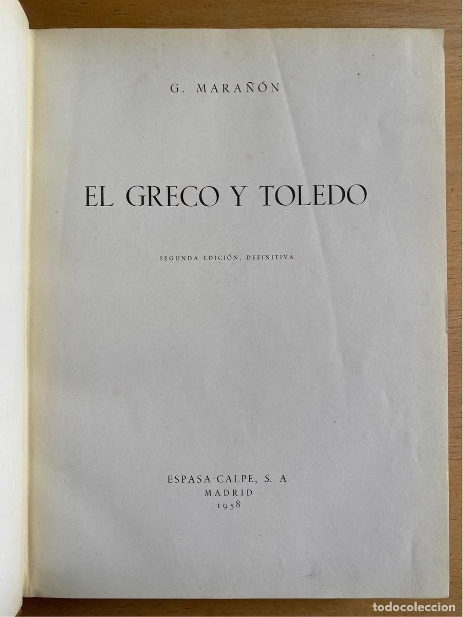 Libros: El greco y Toledo - G. Mara&ntilde;on - Foto 1