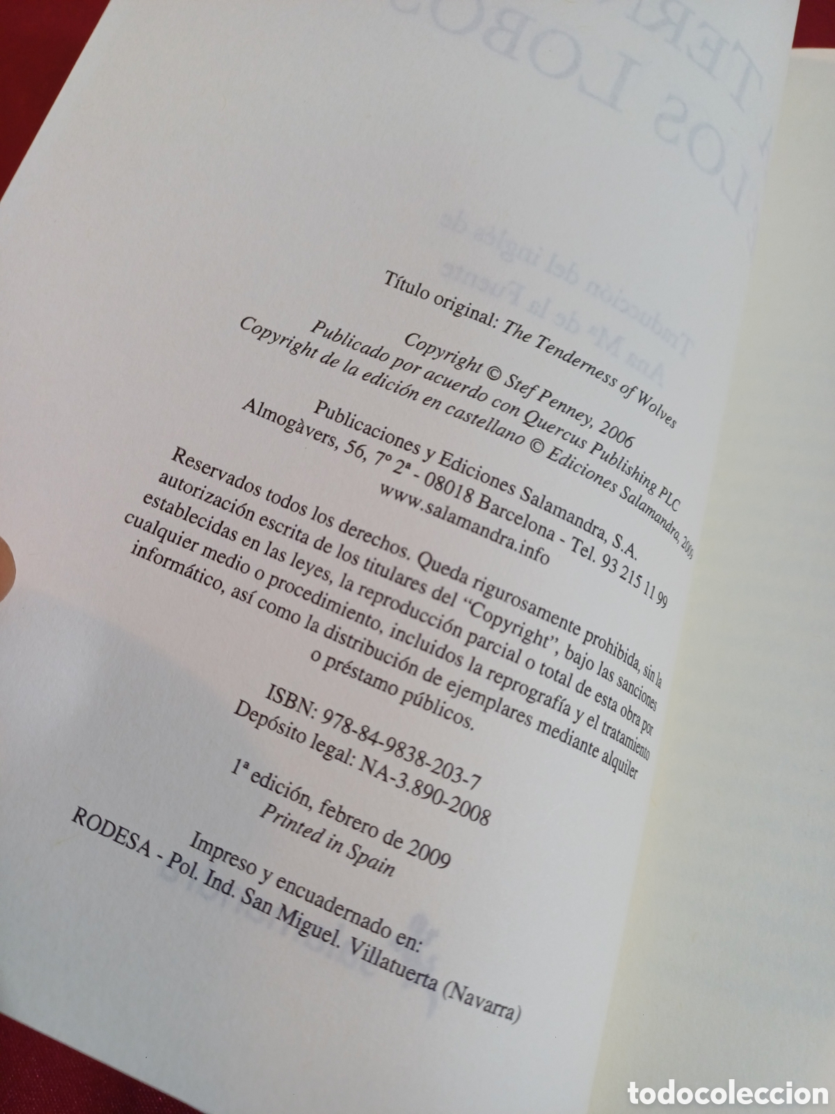 Libros: LIBRO, LA TERNURA DE LOS LOBOS, 2009 - Foto 5