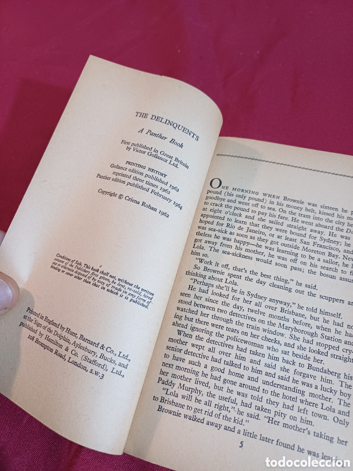 Libros: LIBRO, THE DELINQUENTS, 1964, EN INGL&Eacute;S - Foto 6