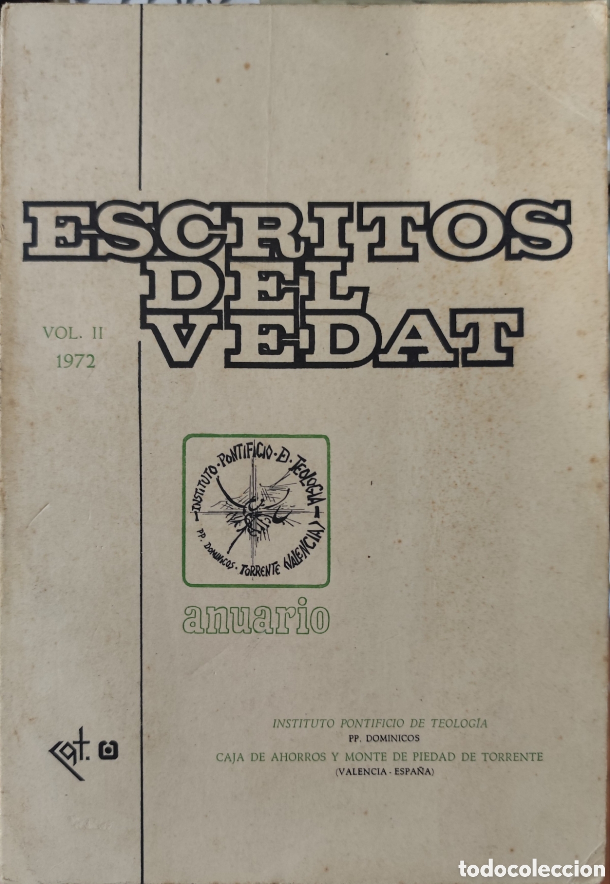 Libros: ESCRITOS DEL VEDAT. Vol. II - ANUARIO. - Foto 1
