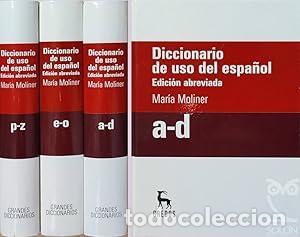 Libri di seconda mano: Diccionario de uso del espa&ntilde;ol - Edici&oacute;n abreviada . 3 Vols. (Completo).