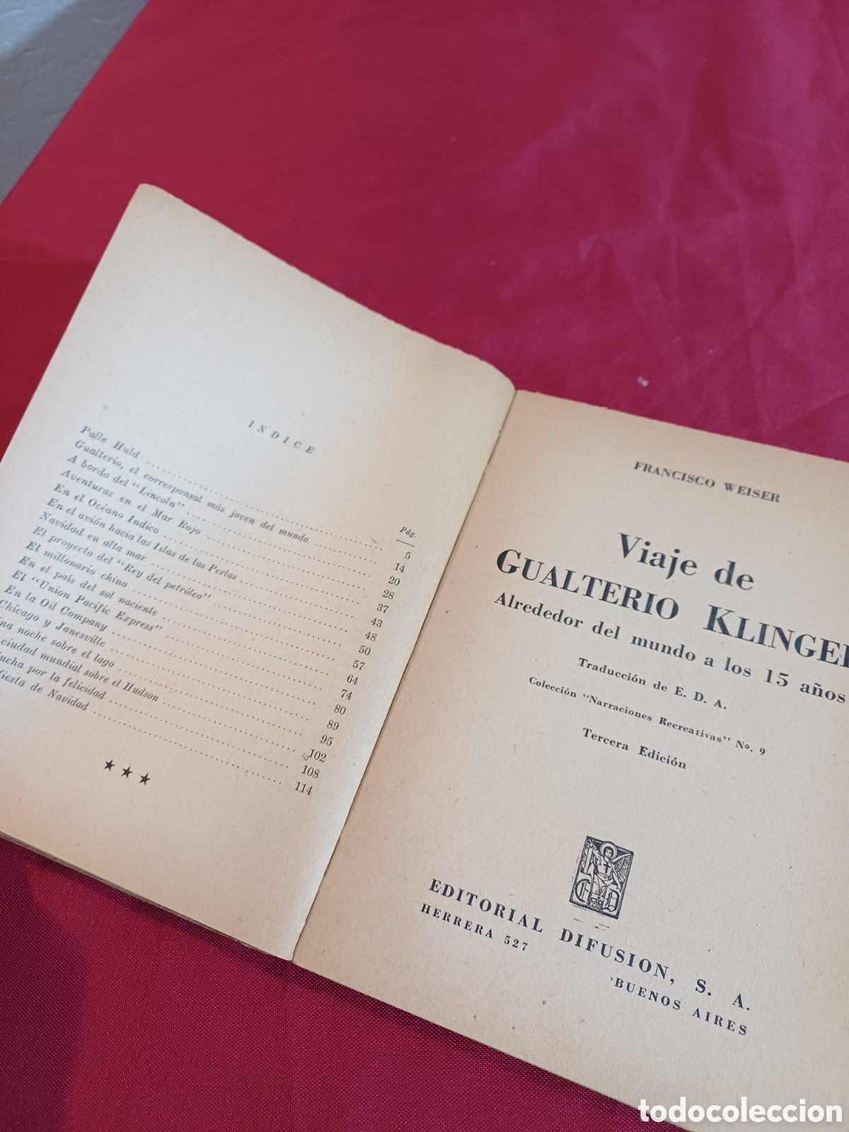 Libros: ANTIGUO LIBRO, VIAJE DE GUALTERIO KLINGER, - Foto 5