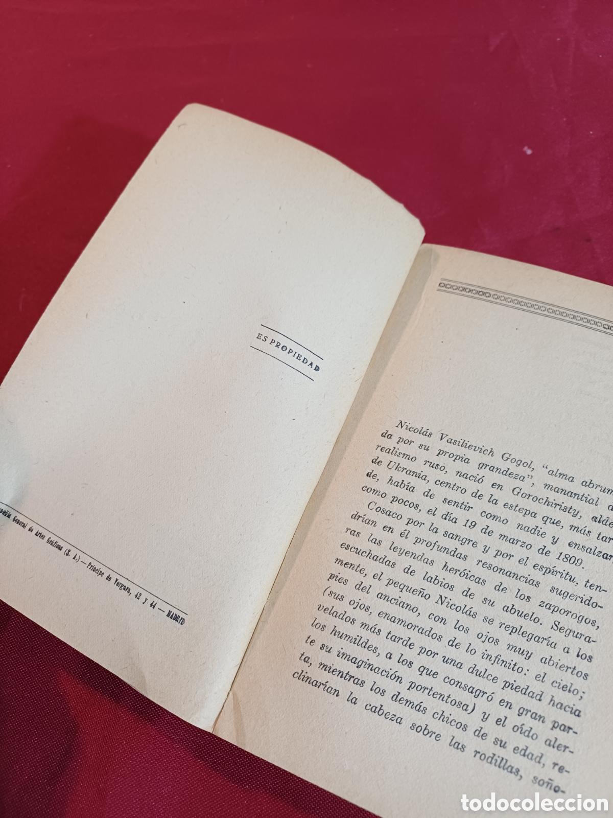 Libros: ANTIGUO LIBRO, GOGOL, TAR&Aacute;S BULBA - Foto 5