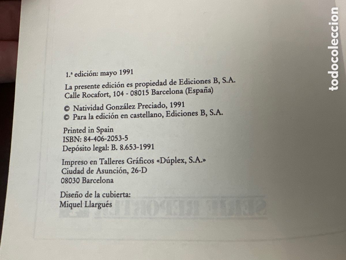 Libros: FUERA DE CAMPO. NATIVEL PRECIADO. PROLOGO MANUEL VICENT. EDICIONES B. 1991 - Foto 3
