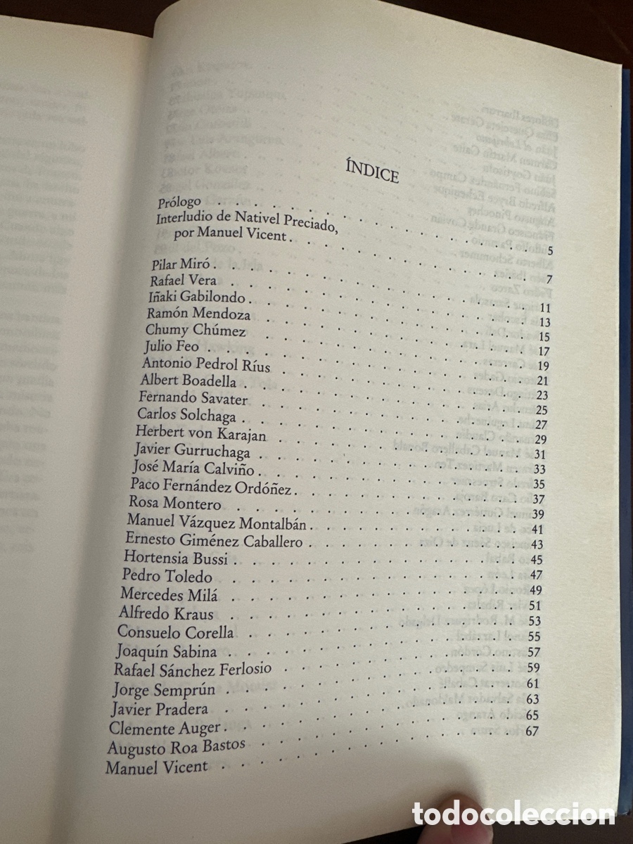 Libros: FUERA DE CAMPO. NATIVEL PRECIADO. PROLOGO MANUEL VICENT. EDICIONES B. 1991 - Foto 7
