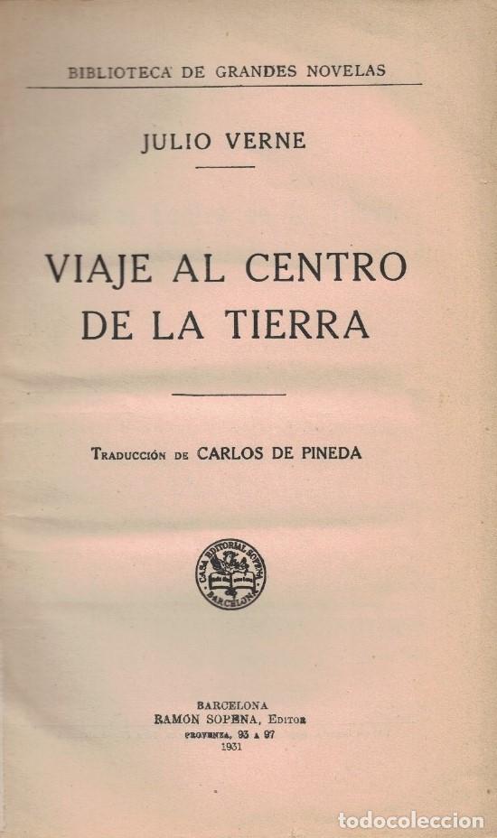 Libros: VIAJE AL CENTRO DE LA TIERRA. - Verne. Julio, - Foto 1