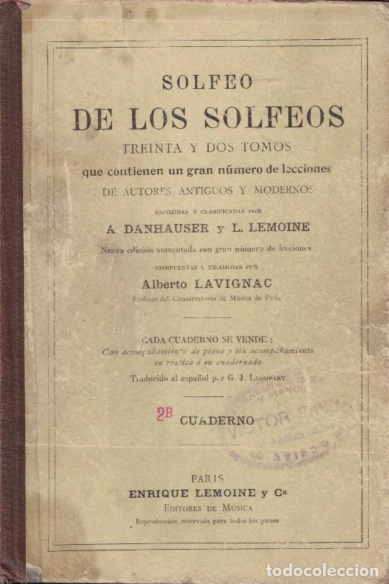 Libros: SOLFEO DE LOS SOLFEOS. Cuaderno 2b. - Danhauser. / Lemoine. - Foto 1