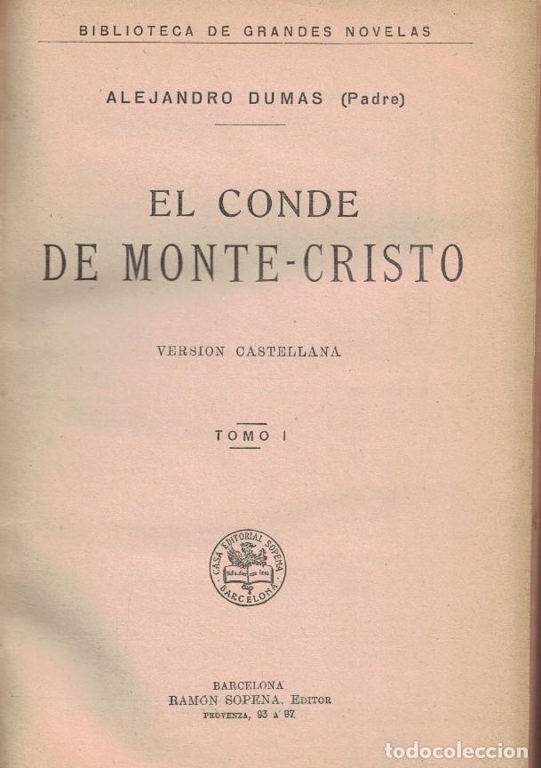 Libros: EL CONDE DE MONTECRISTO. 2 Tomos. - Dumas. Alejandro, (padre) - Foto 1