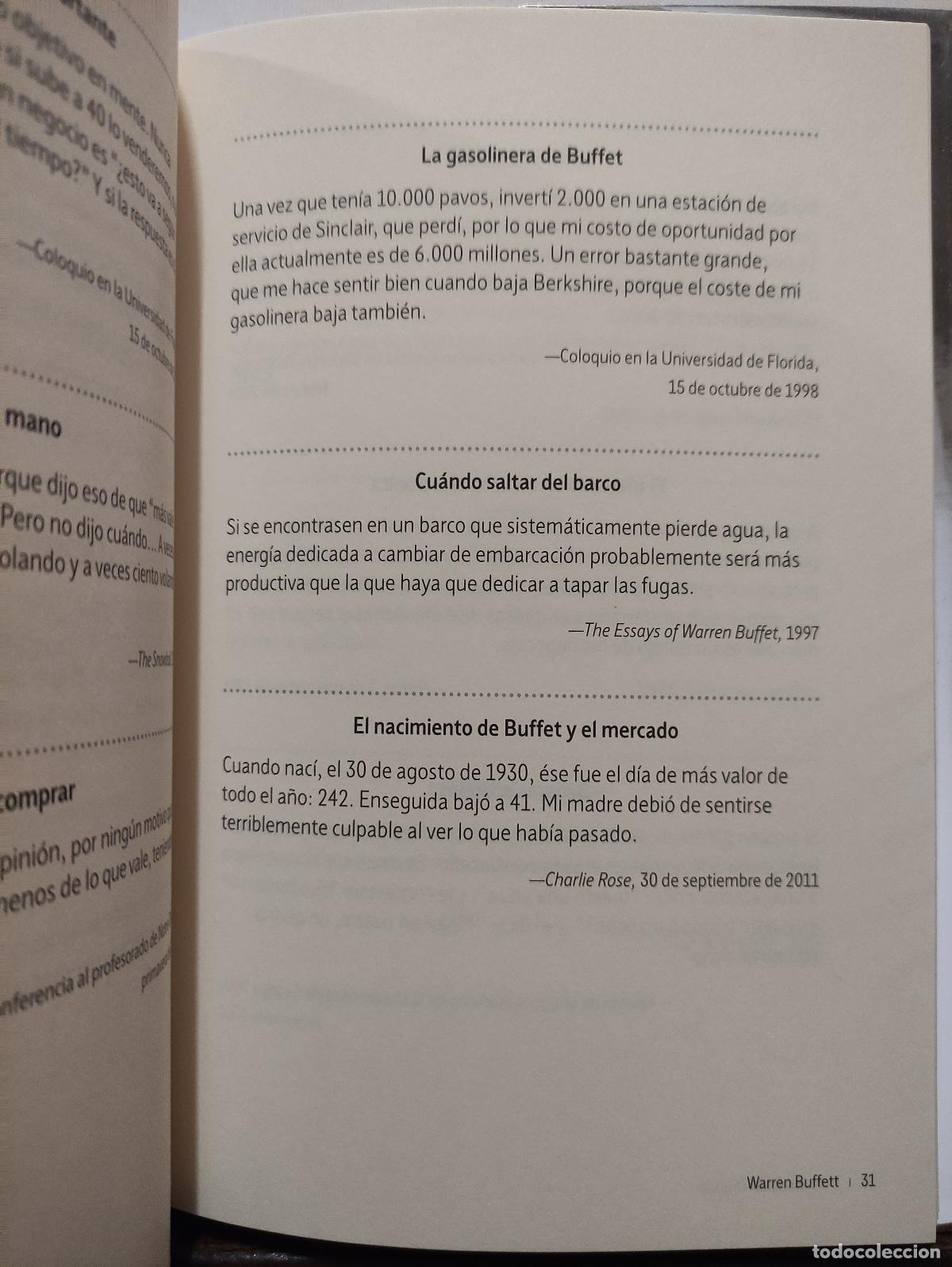 Libros: ESCUCHANDO AL ORACULO - WARREN BUFFET EN SUS PROPIAS PALABRAS - Foto 4