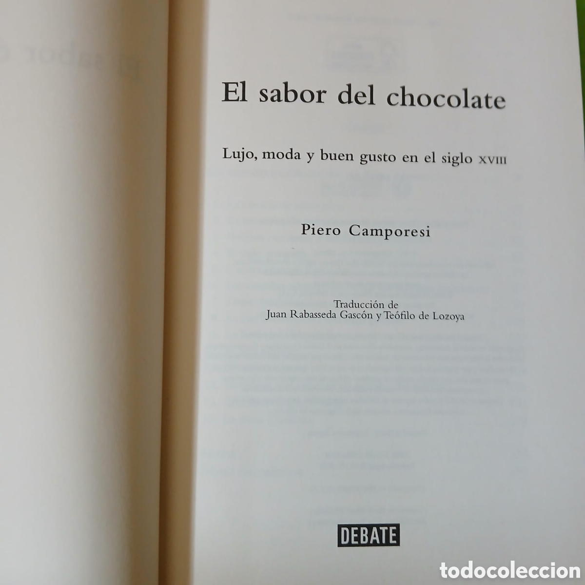 Libros: El sabor del chocolate, Piero Camporesi - Foto 2