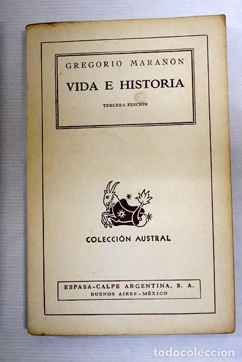 Libros: Vida e historia: Mara&ntilde;&oacute;n, Gregorio.- Mara&ntilde;&oacute;n, Gregorio - Foto 1