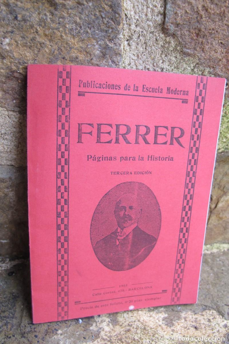 Libri di seconda mano: FERRER PAGINAS PARA LA HISTORIA. PUBLICACIONES DE LA HISTORIA MODERNA. FACSIMIL 1986