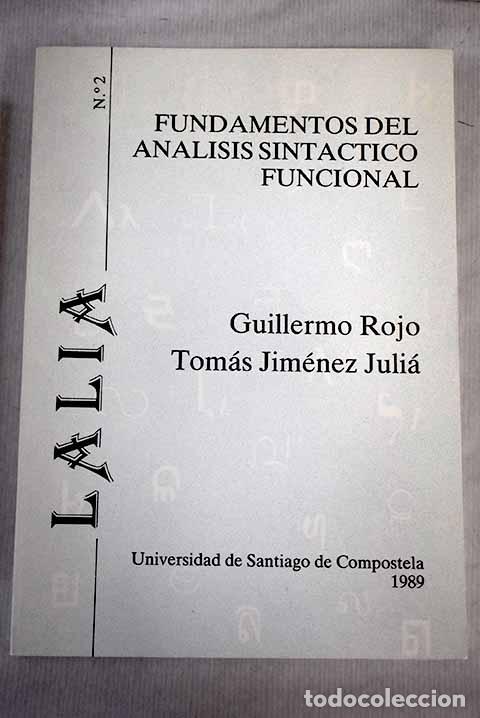 Libros: Fundamentos del an&aacute;lisis sint&aacute;ctico funcional.- Rojo, Guillermo - Foto 1