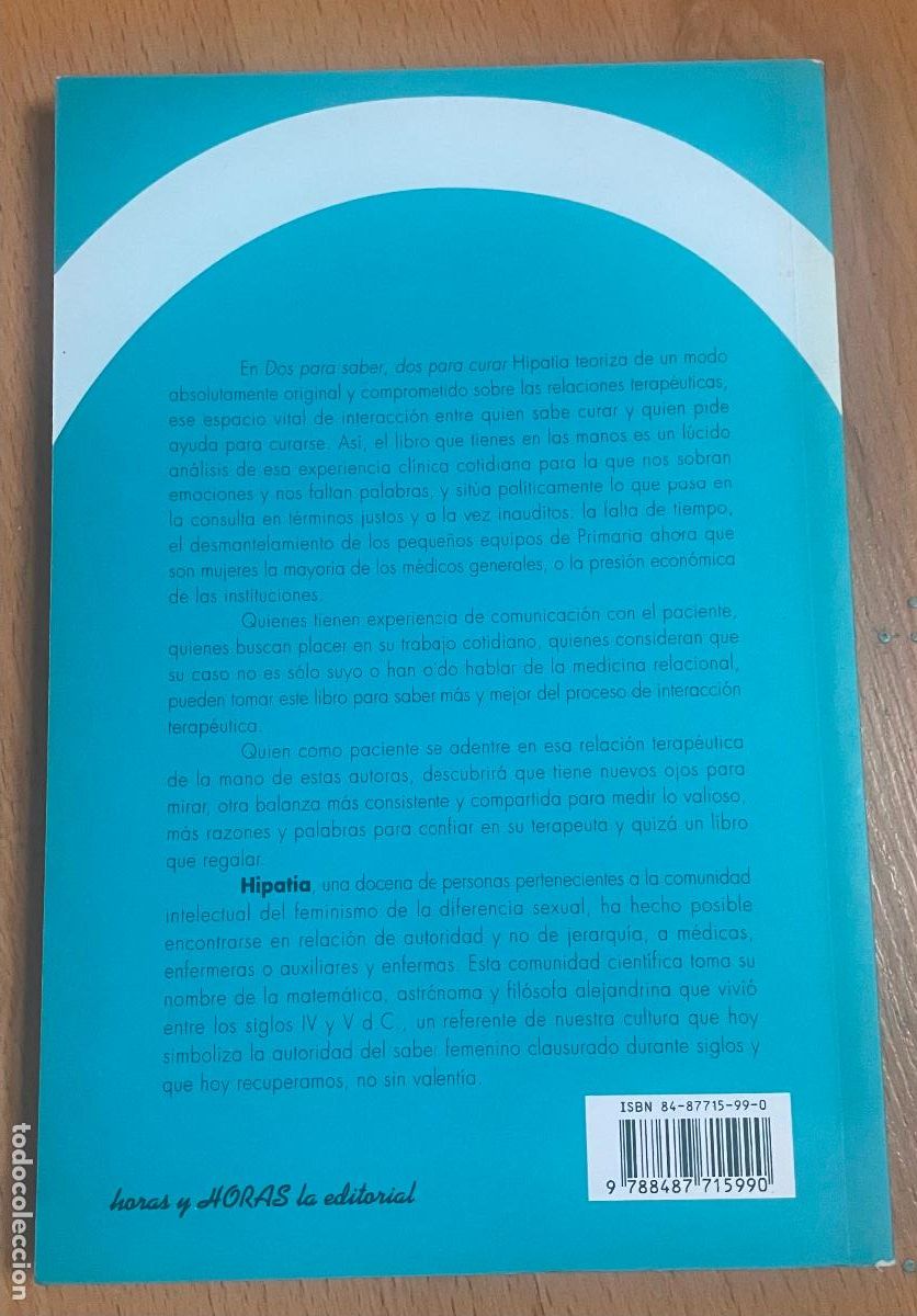 Libros: DOS PARA SABER DOS PARA CURAR, Hipatia - Foto 2