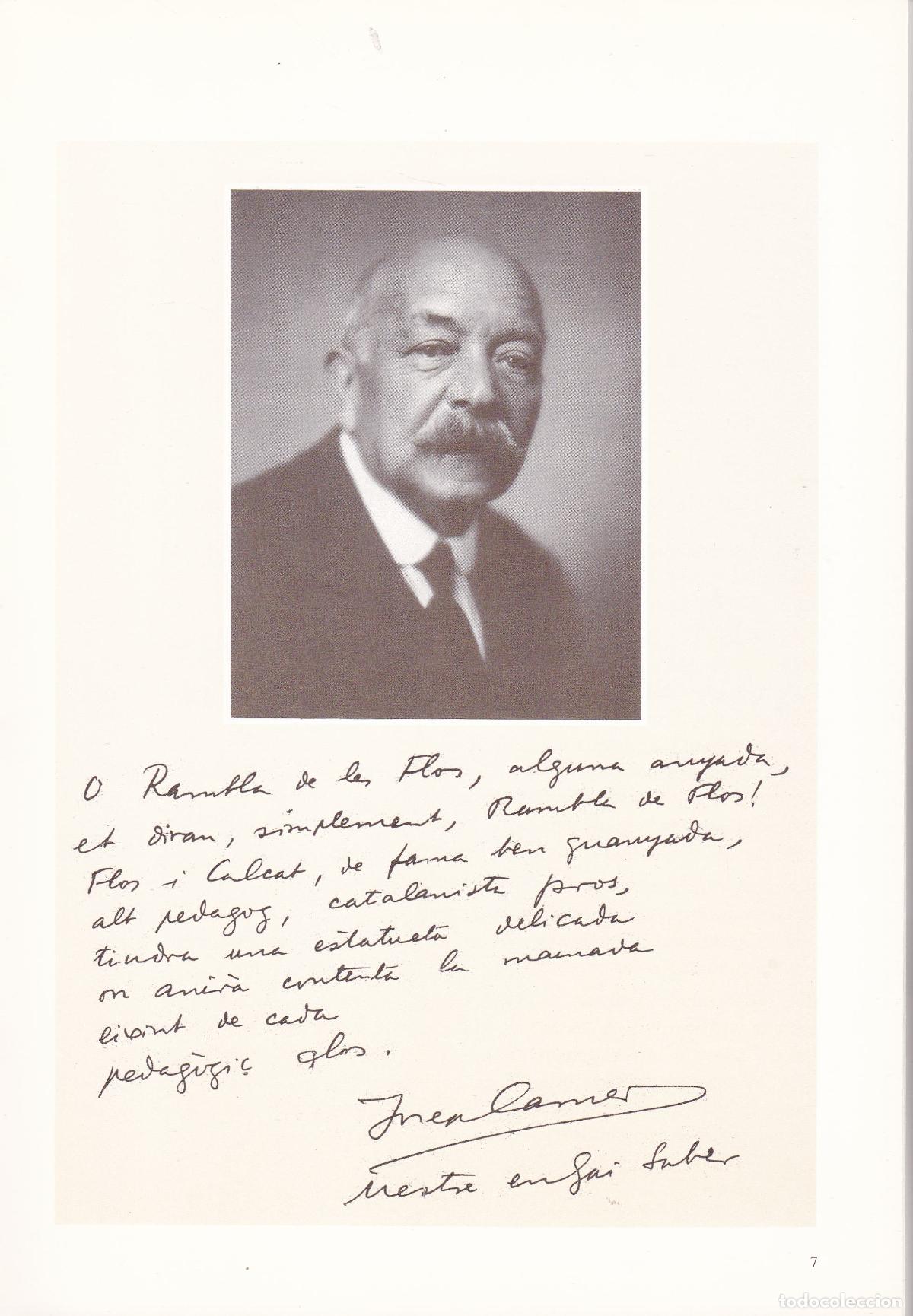 Libros: MANUSCRIT CATAL&Agrave; &ndash; FRANCESC FLOS I CALCAT &ndash; FACS&Iacute;MIL DEL 1908 - Foto 3