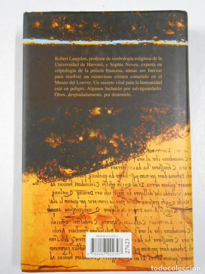 Libros: EL C&Oacute;DIGO DA VINCI. - DAN BROWN. C&Iacute;RCULO DE LECTORES. TAPA DURA. TDK213 - - Foto 2