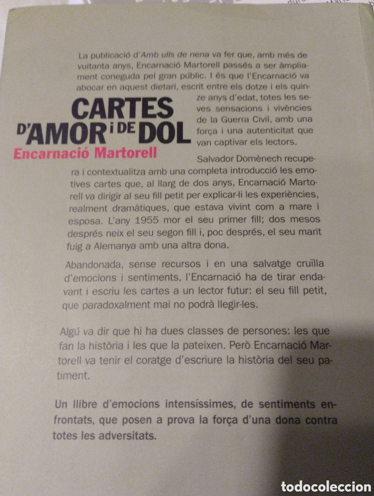Libros: Cartes damor i de dol- Encarnaci&oacute; Martorell- &Aacute;ngle Edit - Foto 2