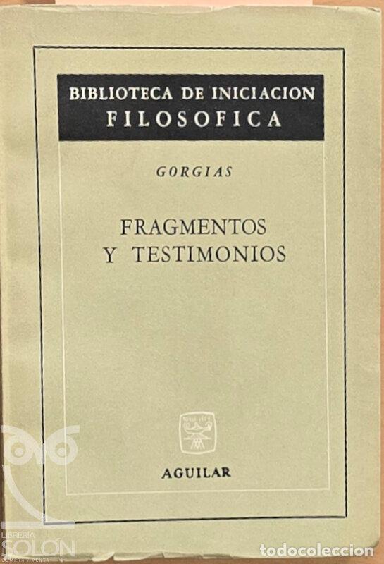 Libros: Fragmentos y Testimonios - Gorgias - Foto 1