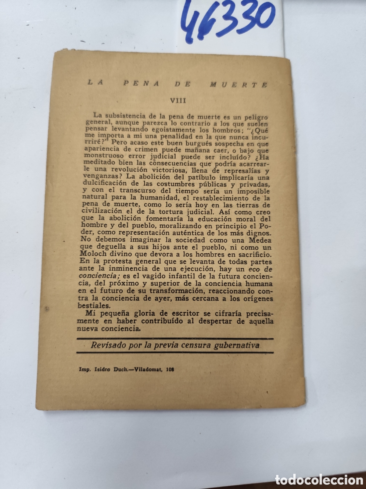 Libros: LA PENA DE MUERTE. 1&ordf; Edici&oacute;n. A&ntilde;o 1925 - ALOMAR,Gabriel - Foto 3